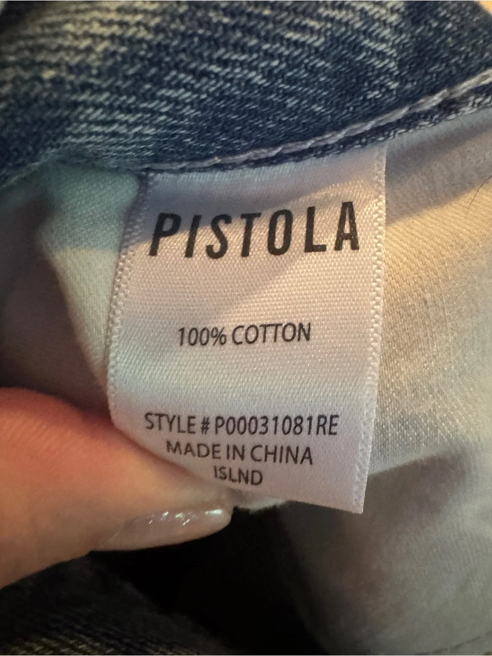 Pistola Rhea Mid Rise Light Blue Denim Mini Skirt - Picture 5 of 5